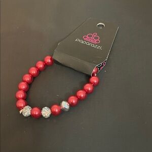 Paparazzi Crimson Beaded Bracelet